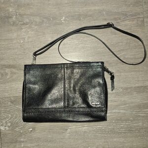 The Sak Iris Leather 3-way Demi Clutch Crossbody Shoulder Bag.